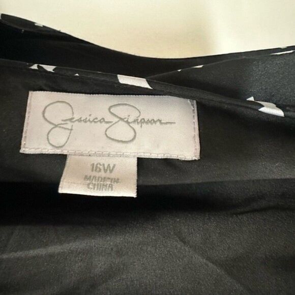 Jessica Simpson Black and White Party Dress Size 16W - Picture 4 of 5